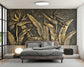 Bedroom - 3D Gold Leaf Wall Mural Wallpaper for Living and Dining Room