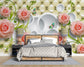 3D soft pack relief flowers wallpaper - view 2