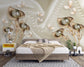 Pearl Flower And Butterfly Silk Wallpaper