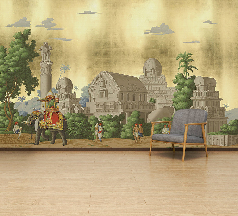 Ancient India Mural Wallpaper