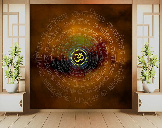 OM Namah Shivay Mural Art Wallpaper