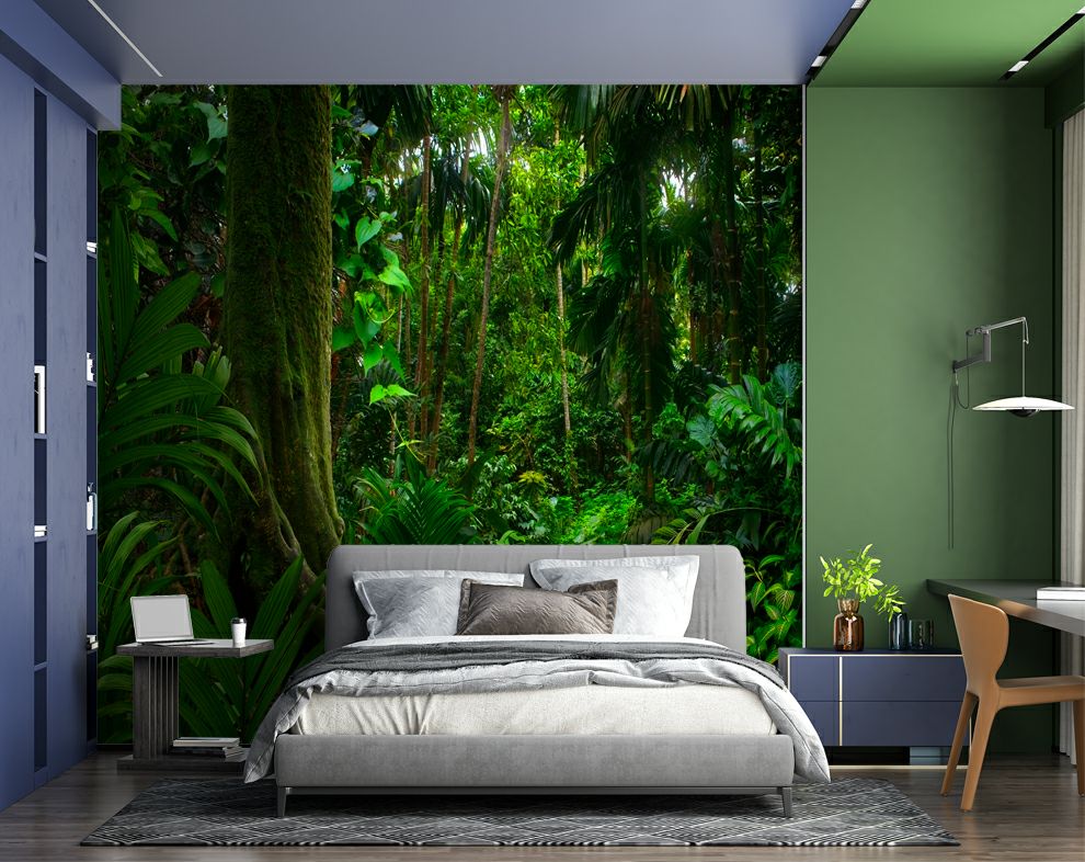 Dark Green Jungle Theme Nature Wallpaper
