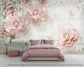 European style pearl 3D flower wallpaper