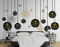 3D black gold and white bedroom wallpaper