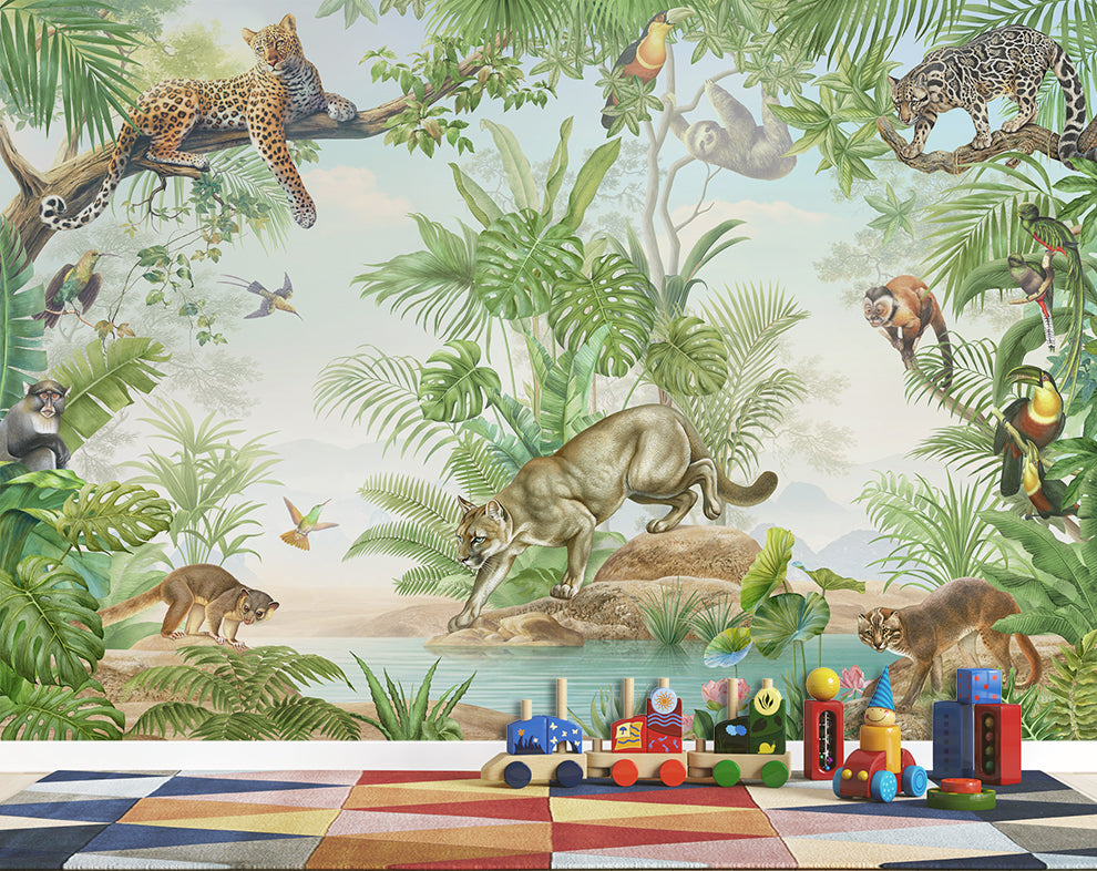 Wild Animal Adventure Mural Wallpaper