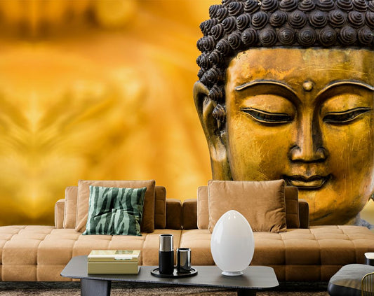 Golden Buddha 3D Wallpaper