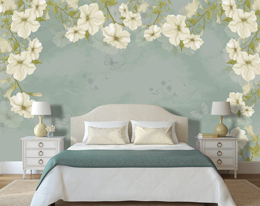 Orchid flower border background Wallpaper
