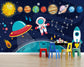 Solar system planets wallpaper for kids room