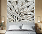 Stone art banana tree 3D wallpaper
