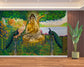 Living Room - Gautam Buddha and Peacock 3D Mural Wallpaper