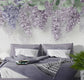 3D lilac wisteria flower mural