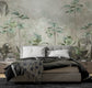 Bedroom - Tropical Green Forest – Botanical Wall Mural Wallpaper, Custom Size