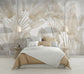 Soft beige banana leaf wallpaper - view 2
