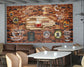 Old wood cafe wallpaper for coffee shop wall