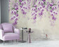 Hanging purple flowers and butterfly wallpaper - view 2