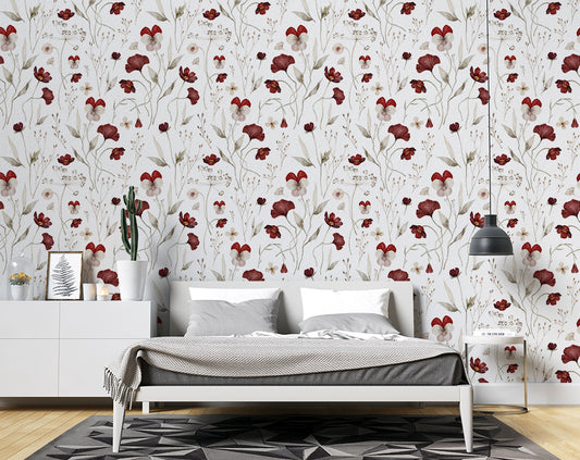 Floral Spring Watercolor Wallpaper Rolls