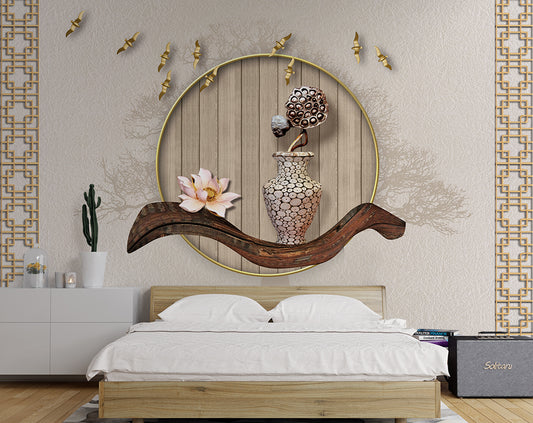 3D Decorative Metal Wall Art Wallpaper