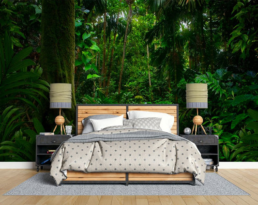 Dark Green Jungle Theme Nature Wallpaper