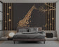 3d Creative giraffe art wallpaper