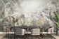 Dining Room - Abstract Banana Leaves – Tropical Jungle Wall Mural, Custom Size