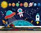 Solar system planets wallpaper for kids room - view 2