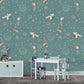 Airplane With Stars Nursery Boys Wallpaper