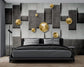 Grey and black geometric pattern wallpaper - view 3