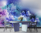 Blue flowers abstract wallpaper - view 2