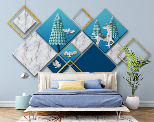 Abstract Geometric Diamond Art Wallpaper