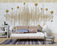 3D golden music pattern wallpaper