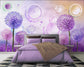 Pink and purple dandelion flowers wallpaper