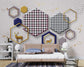 Modern 3D abstract geometric wallpaper - view 2