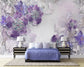 Purple floral diamond wallpaper