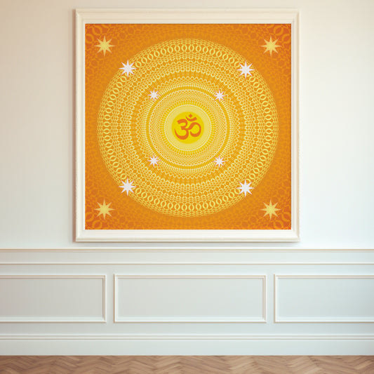 OM Symbol Mandala Design Spiritual Wallpaper