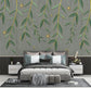 Green leaves and yellow dots tropical wallpaper - view 2