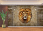 3D gold lion wallpaper - view 3