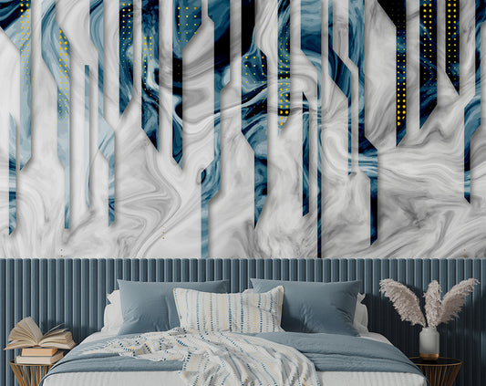 3D Abstract Design Wallpaper For Living Room