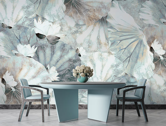 3D Mural Chinese Style Flowers Wallpaper