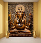 Ganesha wood design 3D wallpaper