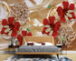 Luxury 3D jewelry floral wallpaper