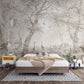 Bedroom - Forest & Egret Birds – Botanical Wall Mural Wallpaper, Custom Size