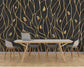3D golden curve line wallpaper - view 3