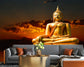 3D golden Buddha art wallpaper - view 2