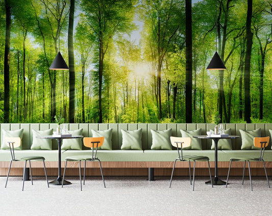 Trees forest landscape nature wallpaper for wall - view 5