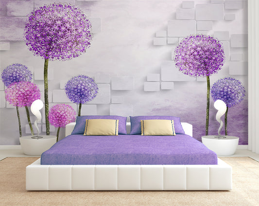 Bedroom - Pink And Purple Lavender Flowers Wallpaper