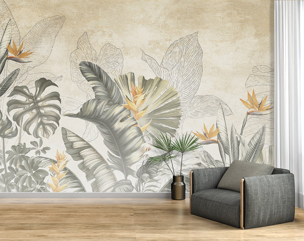 Tropical Paradise Mural Wallpaper