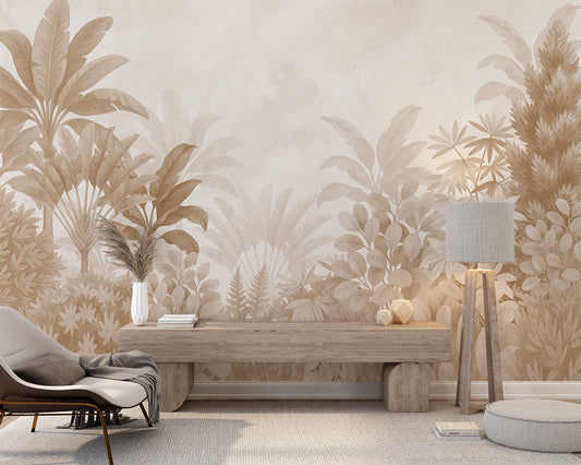 Tropical Jungle Leaf Wallpaper