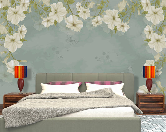 Orchid flower border background Wallpaper