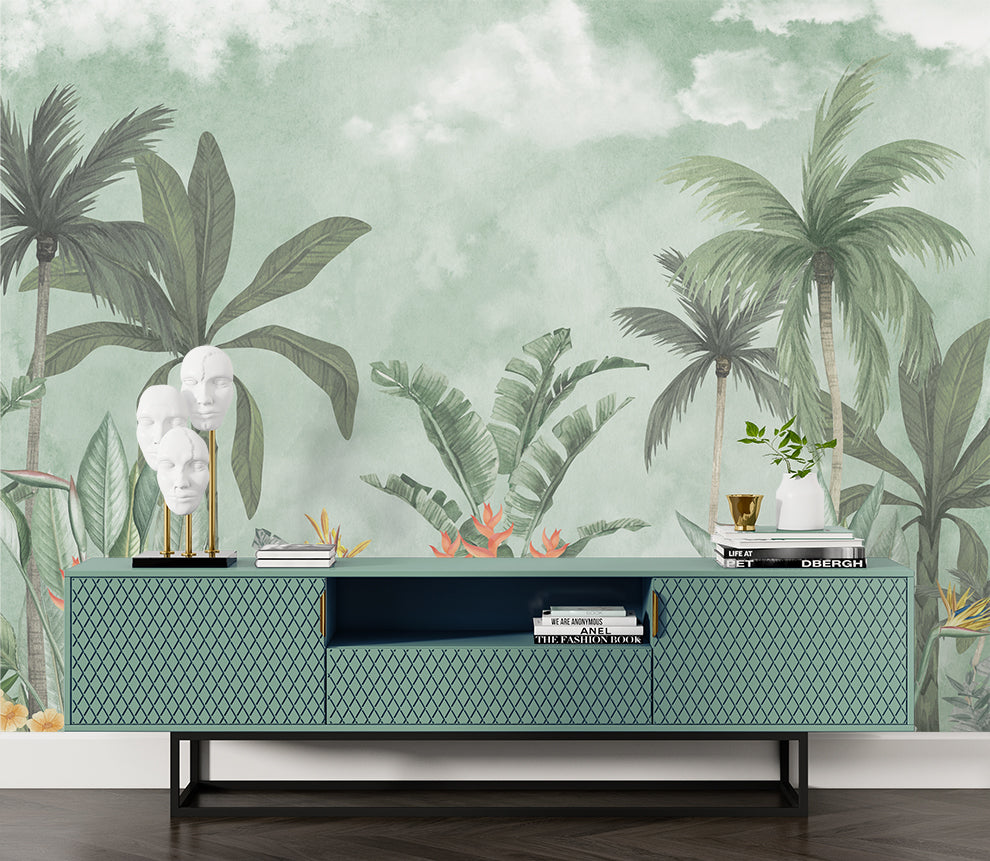 Tropical Paradise Palm Trees Wallpaper