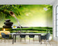 Dining Room - Bamboo Water Fountain 3D Wallpaper
